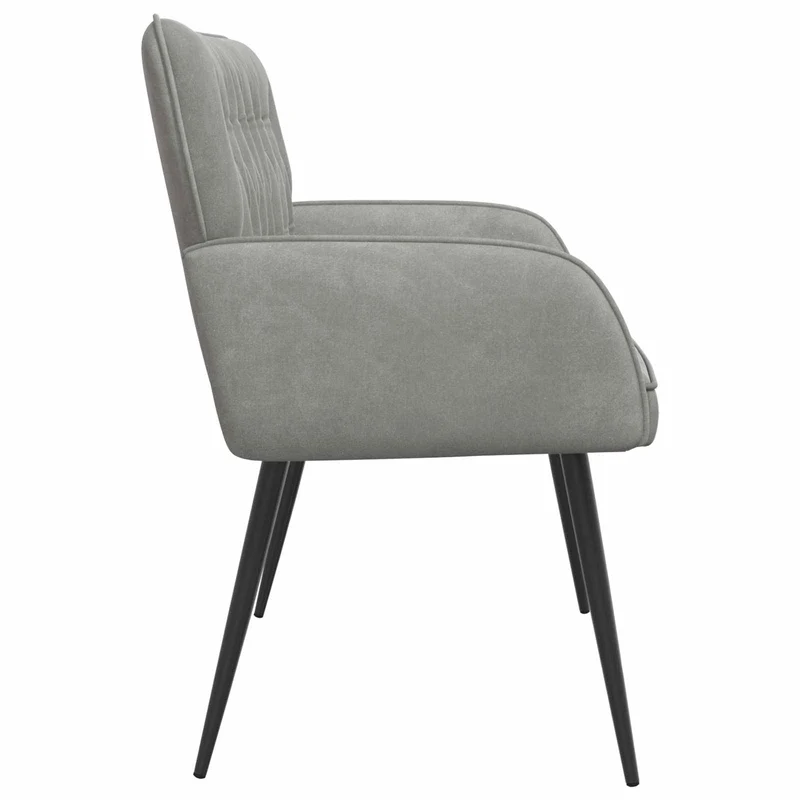 2 Seater Sofa with Metal Legs 2-Seater Light Grey Velvet