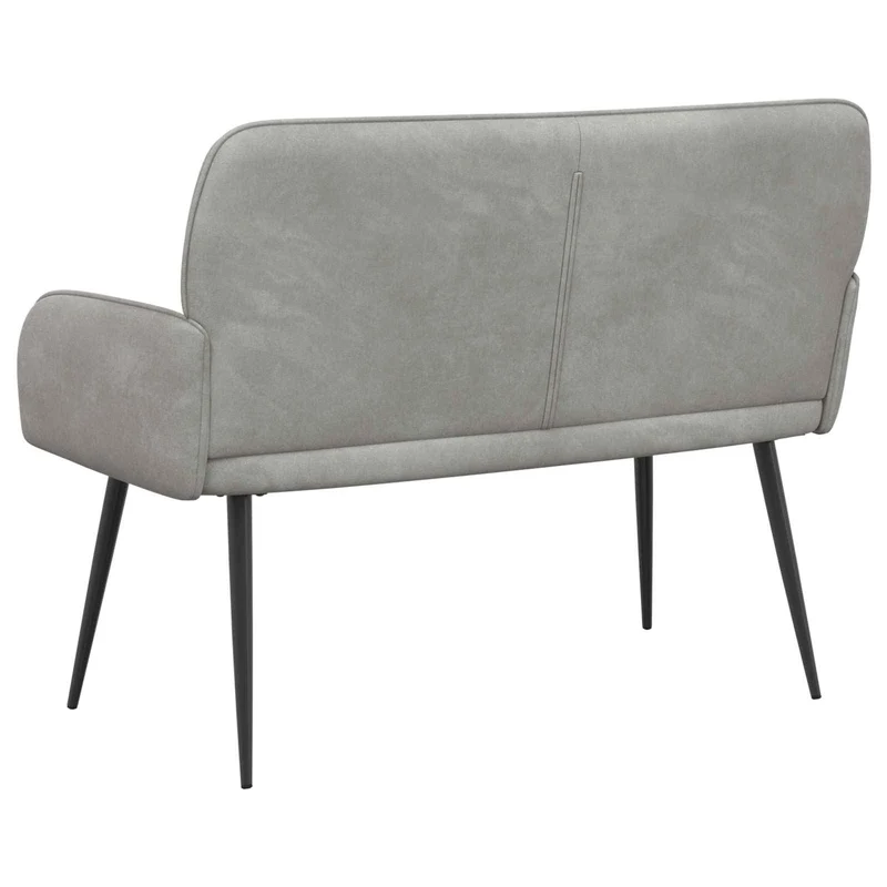 2 Seater Sofa with Metal Legs 2-Seater Light Grey Velvet
