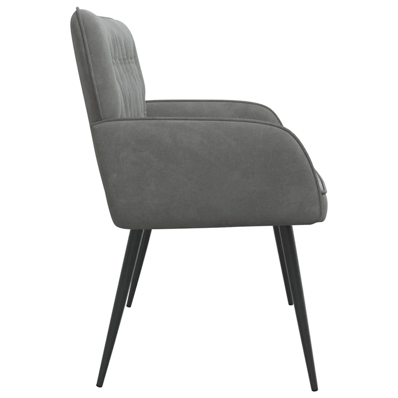 2 Seater Sofa with Metal Legs 2-Seater Dark Grey Velvet