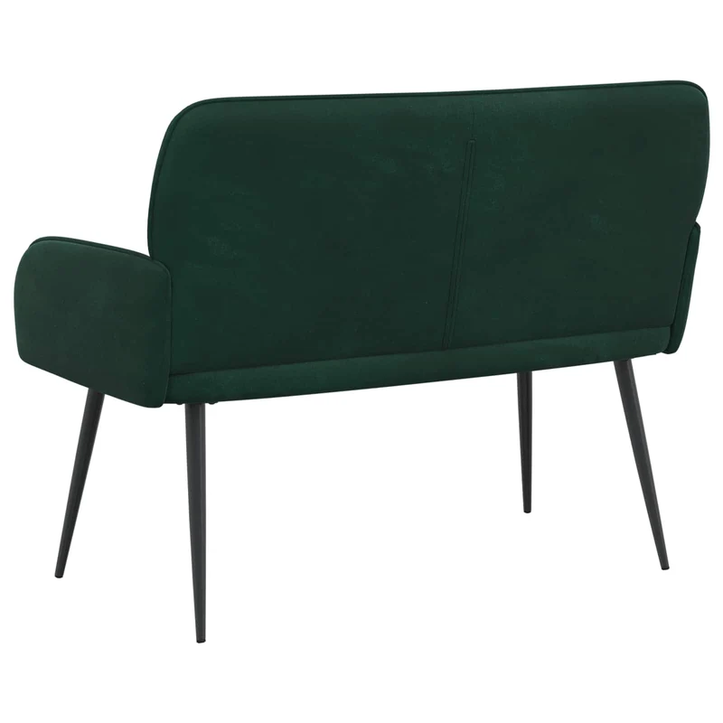 2 Seater Sofa with Metal Legs 2-Seater Dark Green Velvet