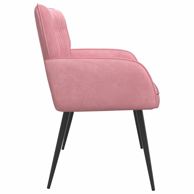 2 Seater Sofa with Metal Legs 2-Seater Pink Velvet