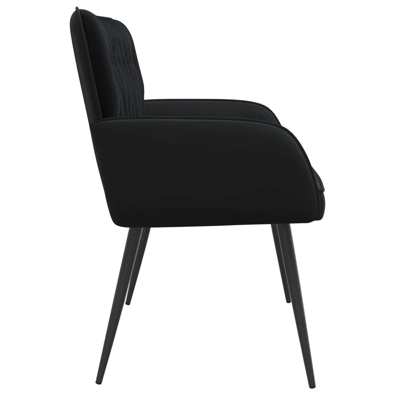 2 Seater Sofa with Metal Legs 2-Seater Black Velvet