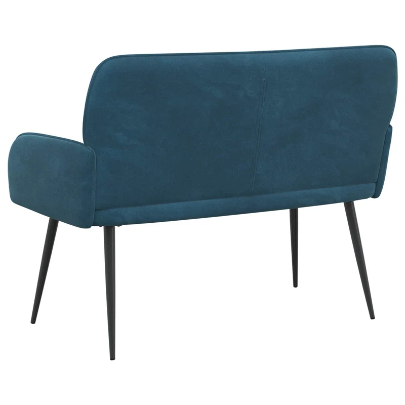 2 Seater Sofa with Metal Legs 2-Seater Blue Velvet