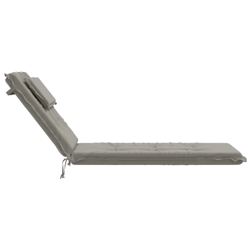 Sunlounger Cushion GEMERT 100% Polyester Grey 190 x 60 x 9 cm