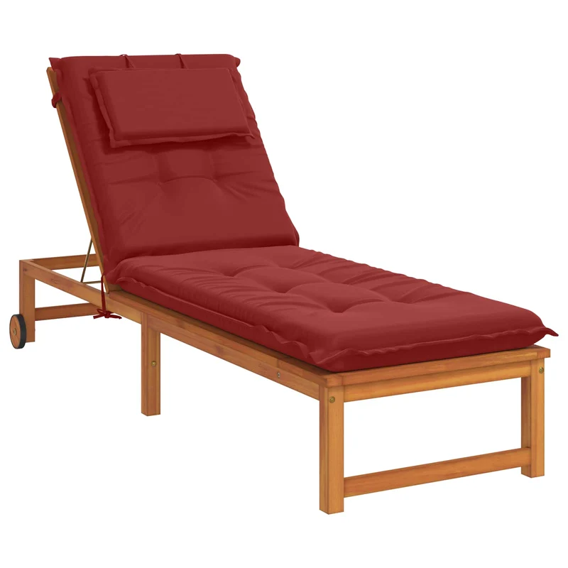 Sunlounger Cushion GEMERT 100% Polyester Wine Red