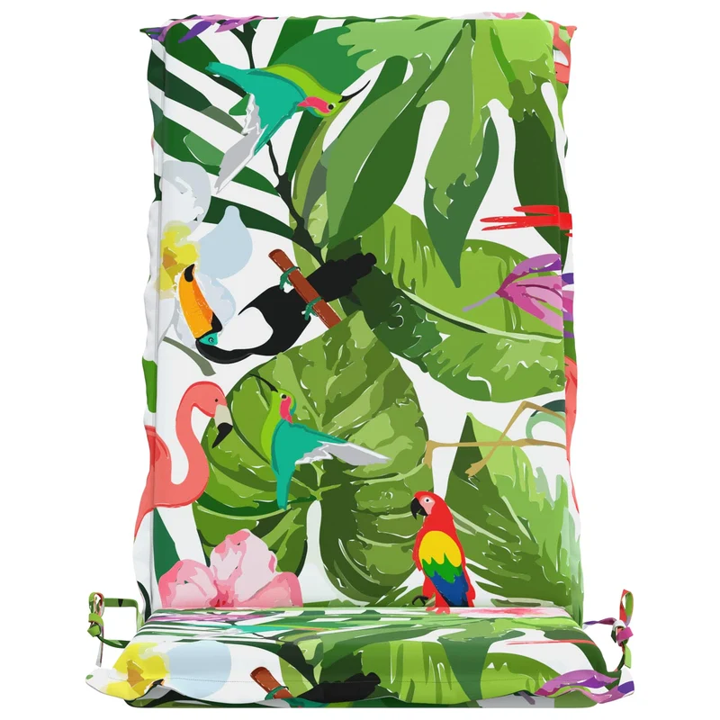 High Back Chair Cushion GEMERT 2 pcs 100% Polyester Multicolour