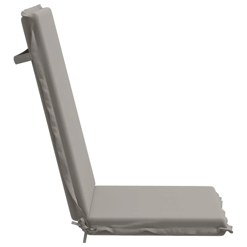 High Back Chair Cushion GEMERT 4 pcs 100% Polyester Grey
