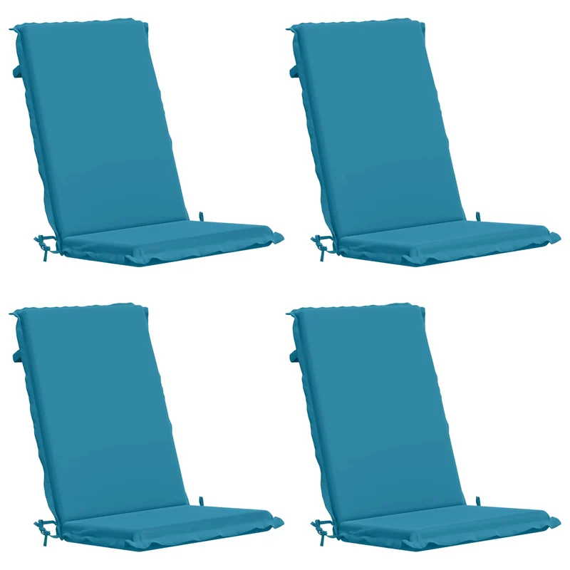 High Back Chair Cushion GEMERT 4 pcs 100% Polyester Light Blue