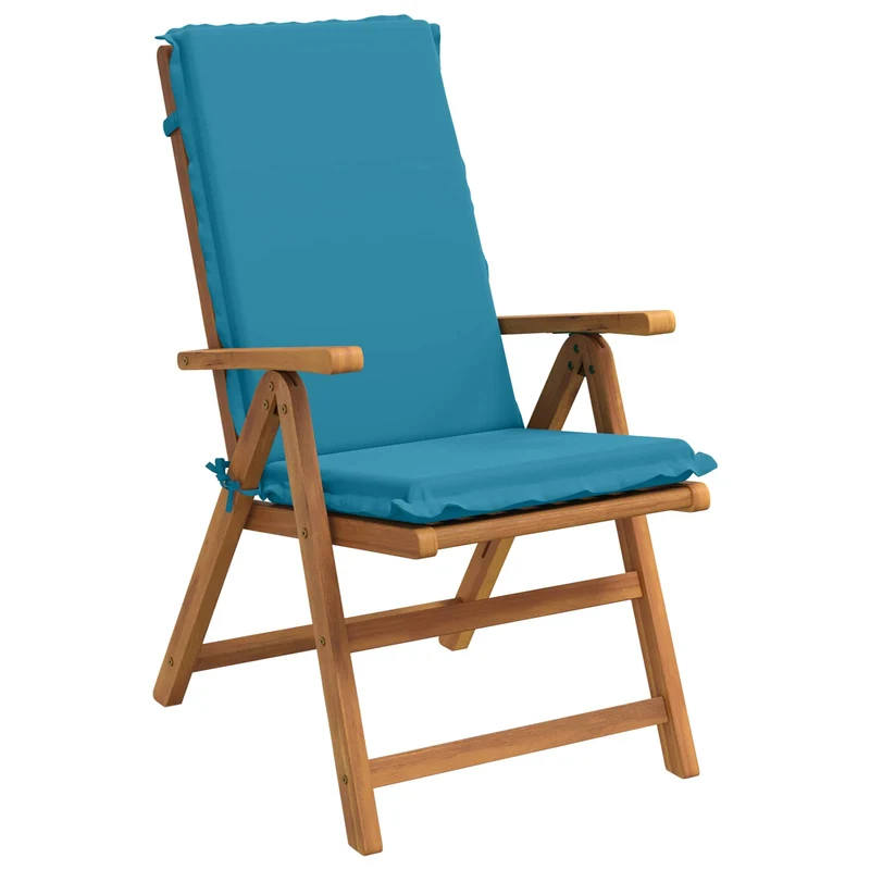 High Back Chair Cushion GEMERT 4 pcs 100% Polyester Light Blue
