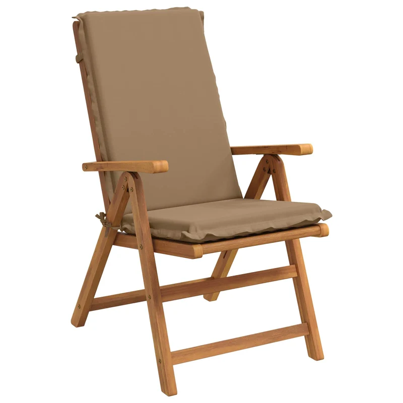 High Back Chair Cushion GEMERT 2 pcs 100% Polyester Taupe