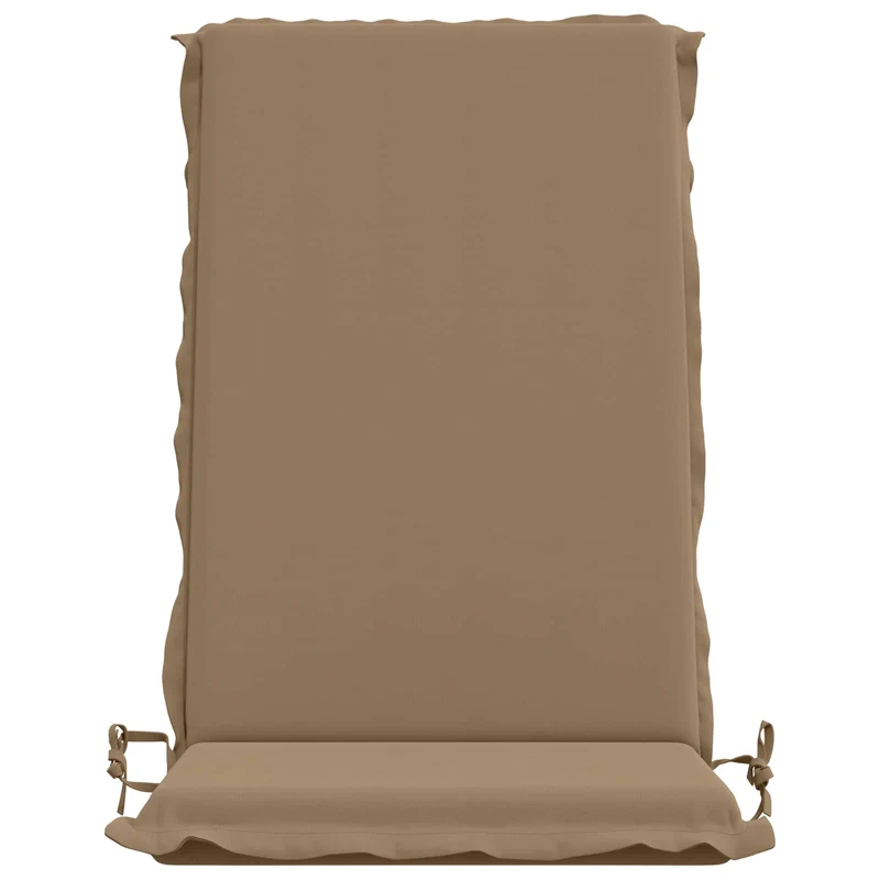 High Back Chair Cushion GEMERT 2 pcs 100% Polyester Taupe
