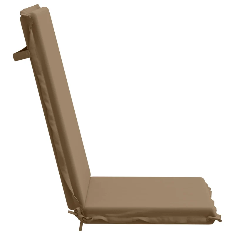 High Back Chair Cushion GEMERT 2 pcs 100% Polyester Taupe