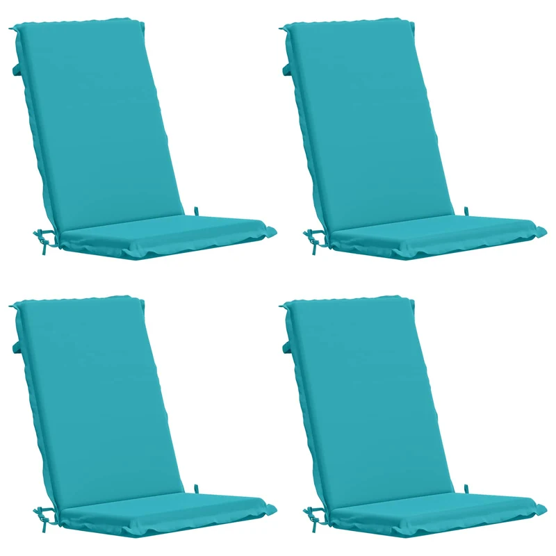 High Back Chair Cushion GEMERT 4 pcs 100% Polyester Turquoise