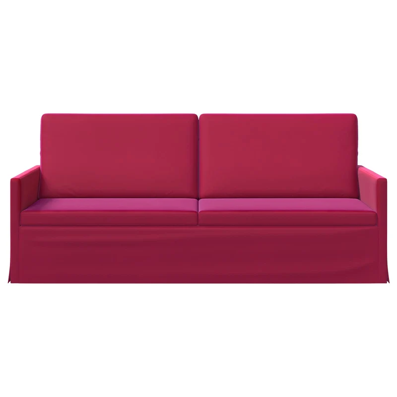 3 Seater Sofa Wine Red 190 x 81 x 82 cm Velvet