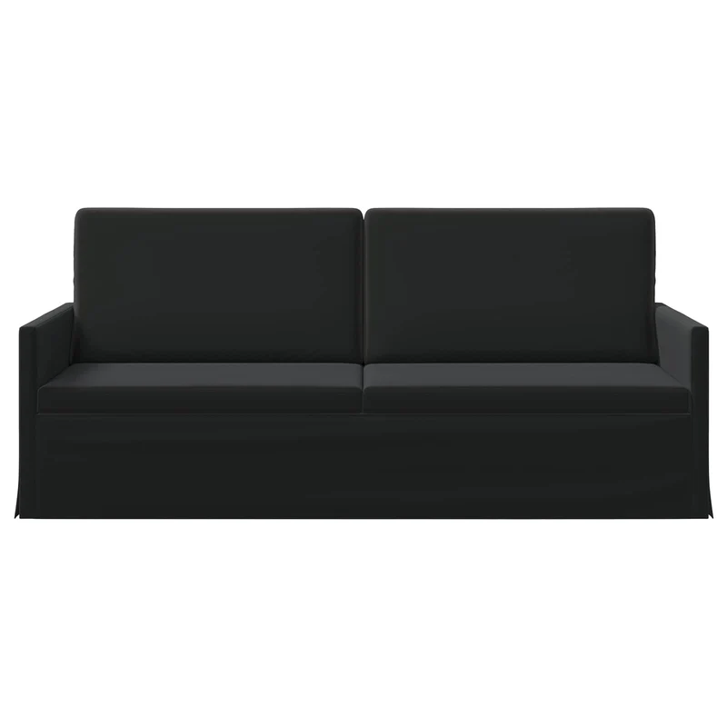 3 Seater Sofa Black 190 x 81 x 82 cm Velvet