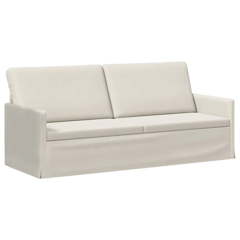 3 Seater Sofa Cream 190 x 81 x 82 cm Velvet