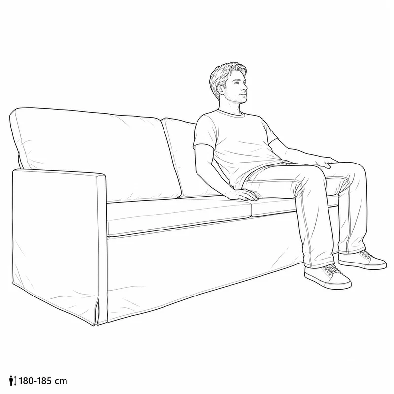 3 Seater Sofa Police Blue 190 x 81 x 82 cm Velvet
