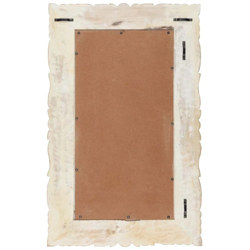 321633 vidaXL Mirror White 80x50 cm Solid Mango Wood