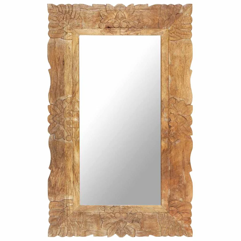 321636 vidaXL Mirror 80x50 cm Solid Mango Wood