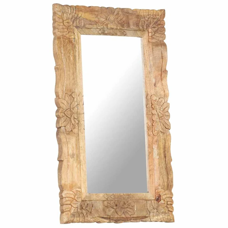 321636 vidaXL Mirror 80x50 cm Solid Mango Wood