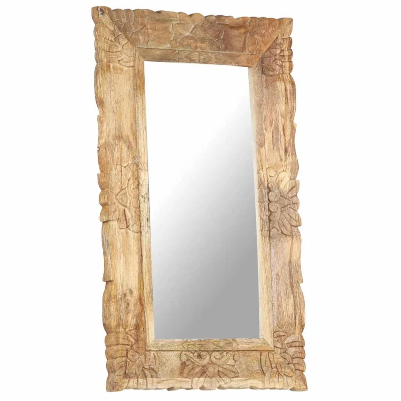 321636 vidaXL Mirror 80x50 cm Solid Mango Wood