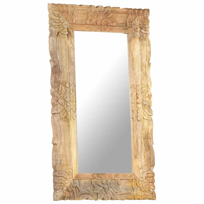 321636 vidaXL Mirror 80x50 cm Solid Mango Wood
