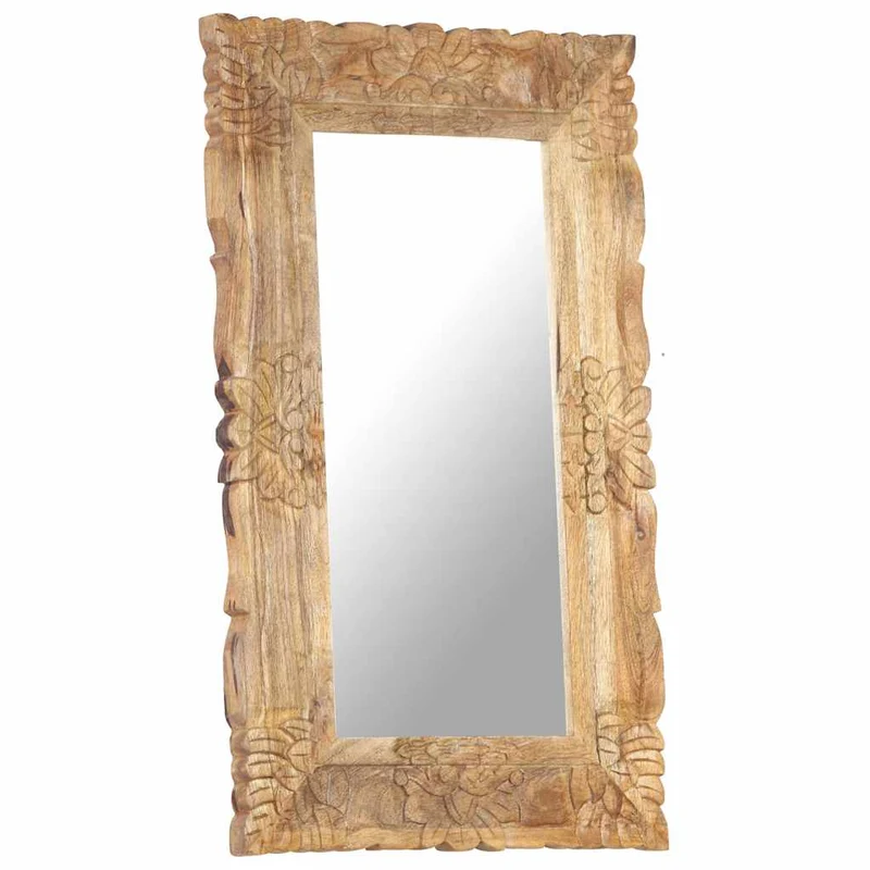 321636 vidaXL Mirror 80x50 cm Solid Mango Wood