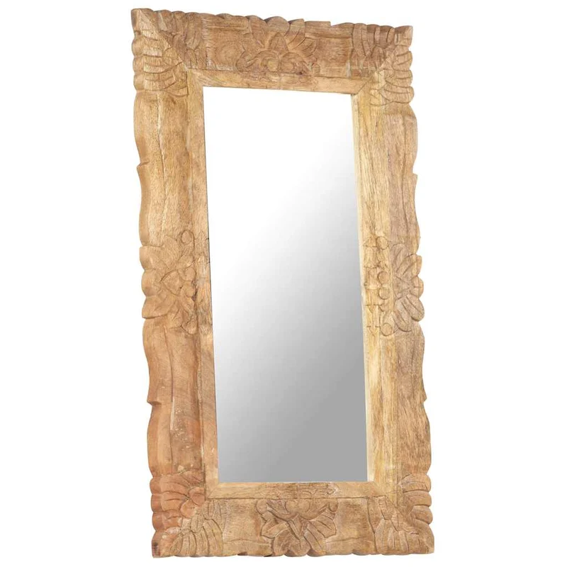 321636 vidaXL Mirror 80x50 cm Solid Mango Wood