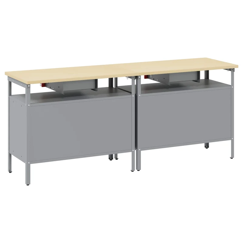 Work Bench Set 2 pcs Red Steel