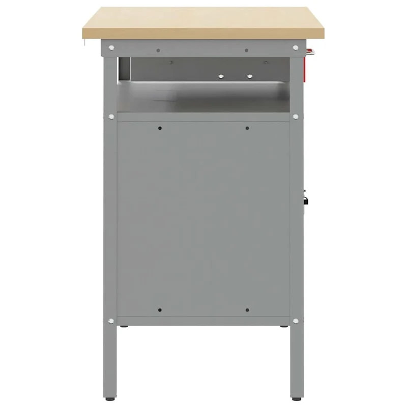 Work Bench with Drawer with Shelf Red and Grey 100 x 55 x 85 cm