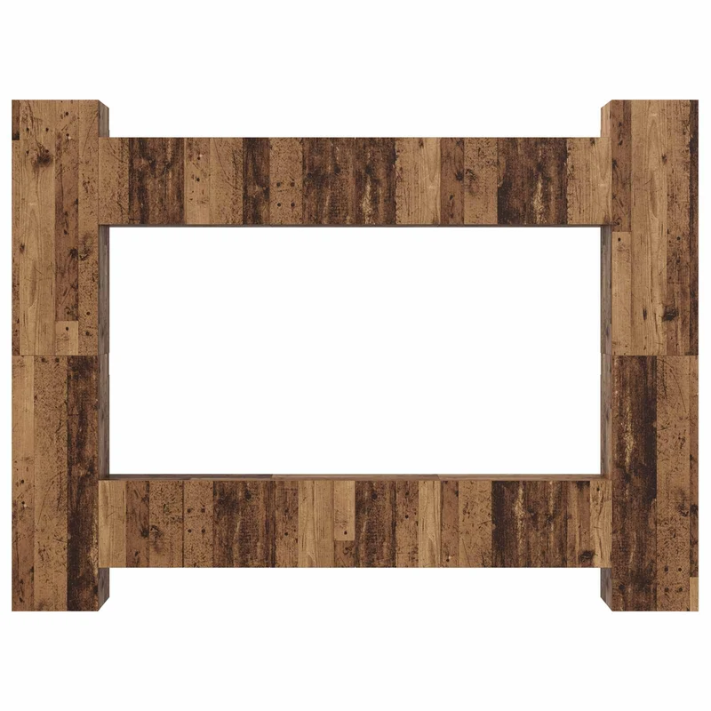 TV Cabinet Set 10 pcs Old Wood Engineered Wood