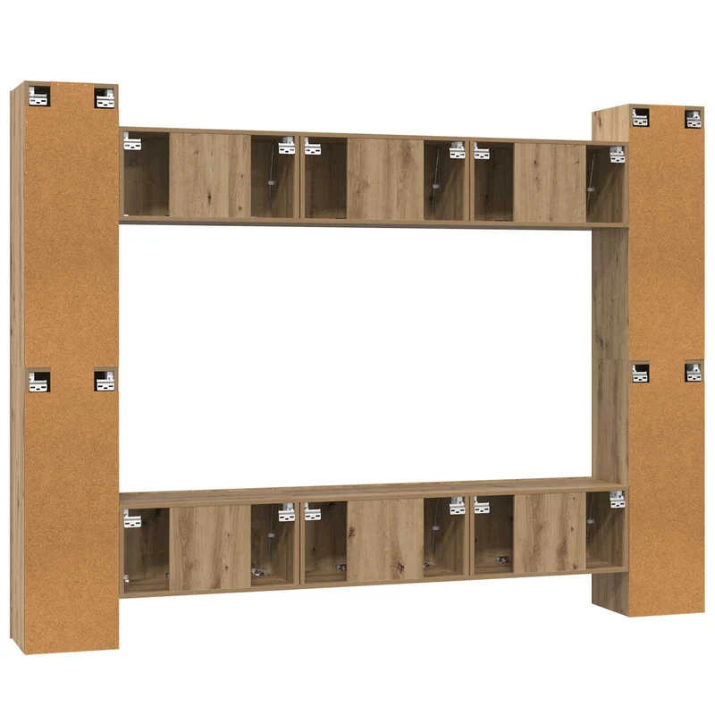 TV Cabinet Set 10 pcs Artisan Oak Engineered Wood