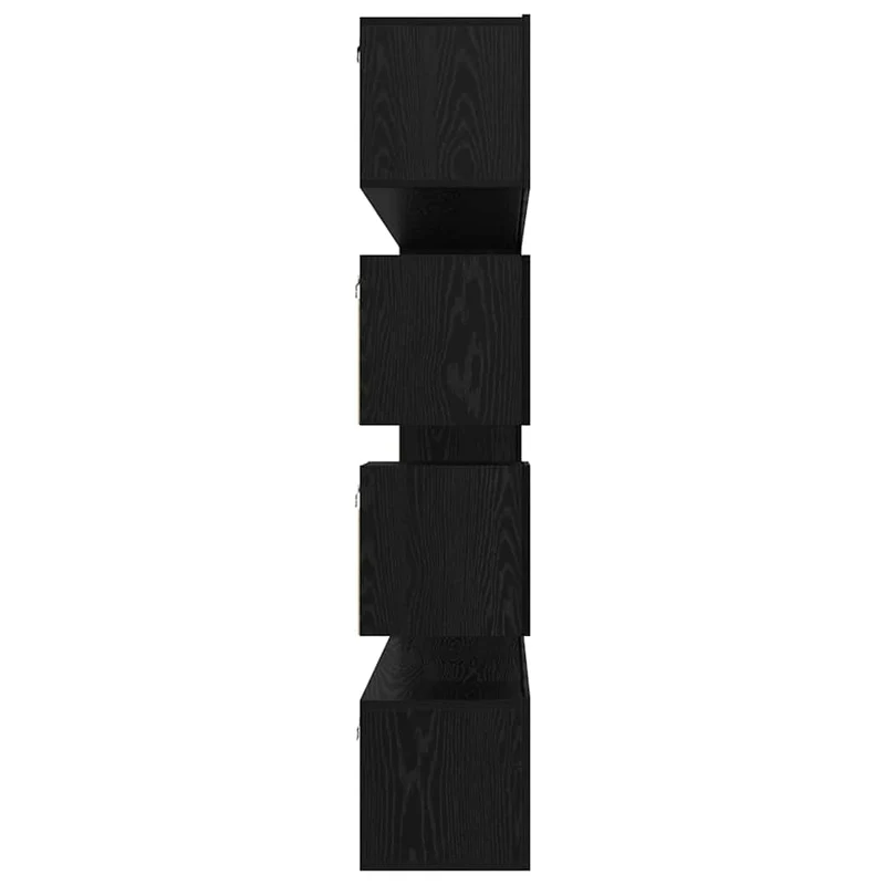 TV Cabinet Set 10 pcs Black Oak Engineered Wood