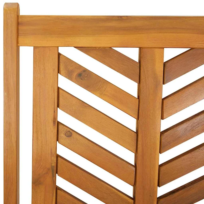 Garden Dining Set 5 pcs Brown 90 x 90 x 74 cm Solid Acacia Wood