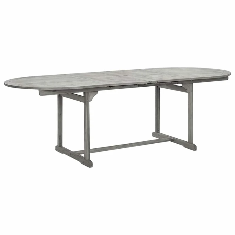 Garden Dining Table (160-240)x100x75 cm Solid Acacia Wood