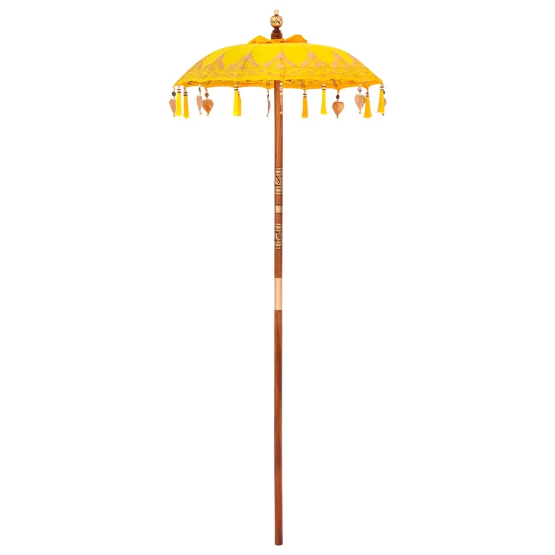 Balinese Parasol with Base 2 pcs Yellow