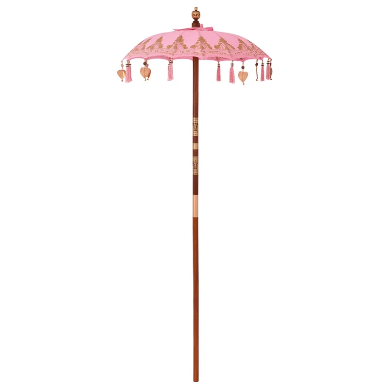 Balinese Parasol with Base 2 pcs Pink