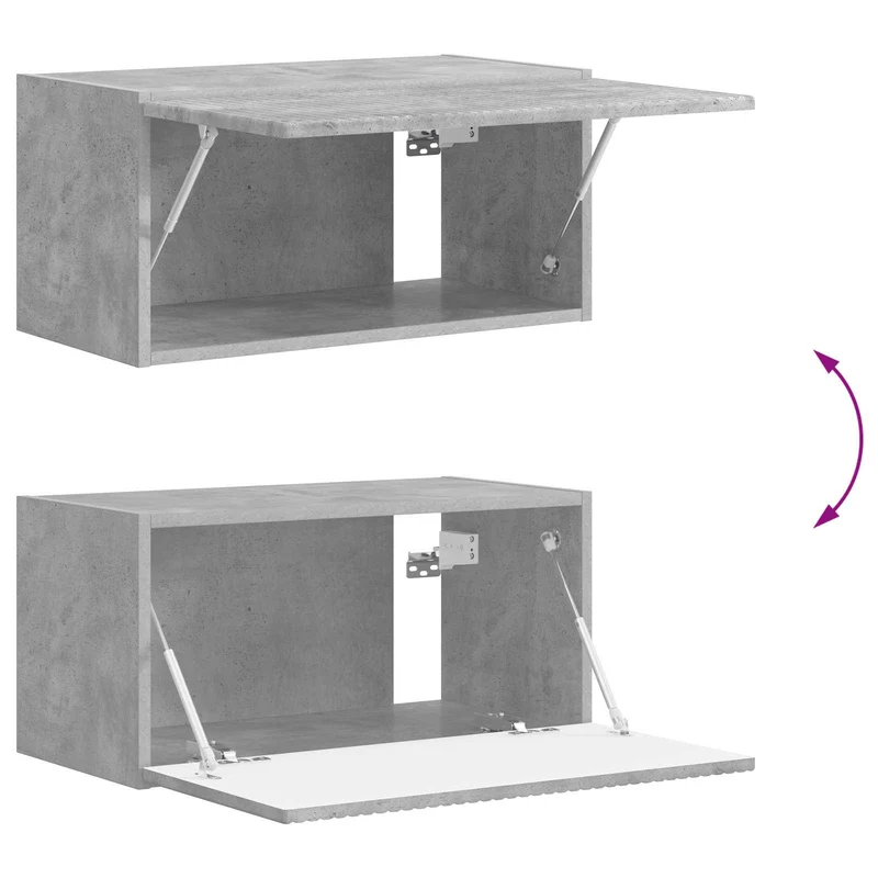 TV Cabinet Set 8 pcs Concrete Grey Engineered Wood