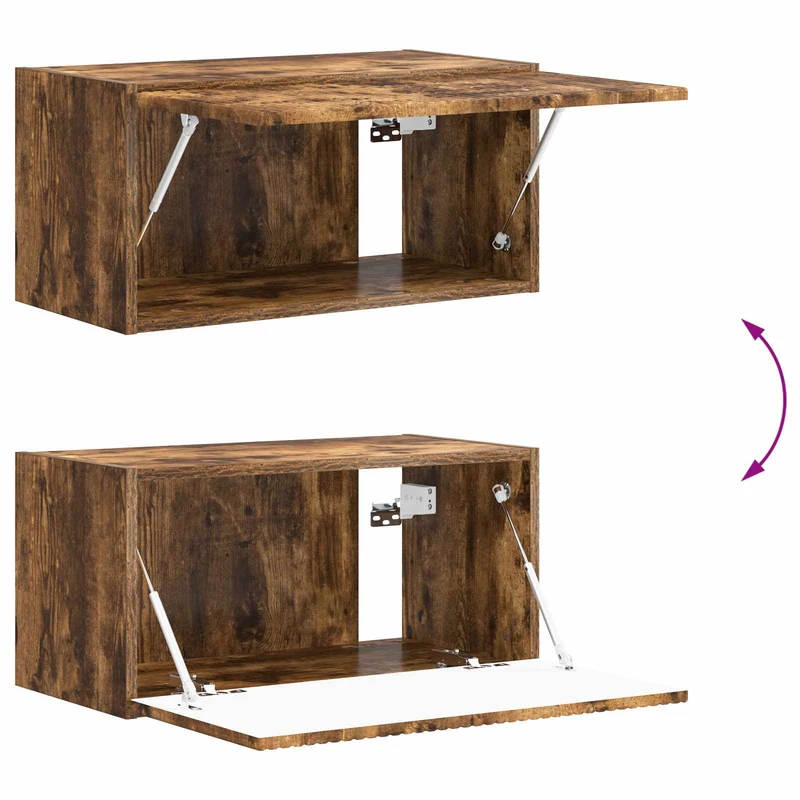 TV Cabinet Set 8 pcs Smoked Oak Engineered Wood