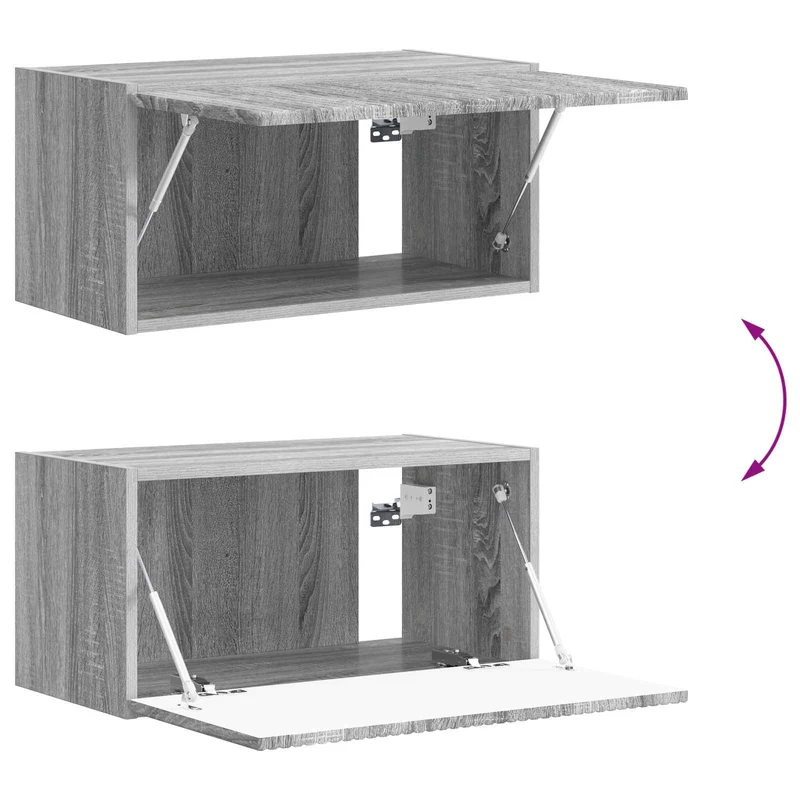 TV Cabinet Set 8 pcs Grey Sonoma Engineered Wood