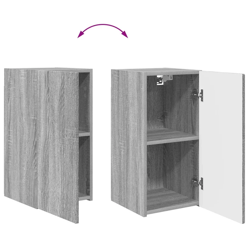 TV Cabinet Set 8 pcs Grey Sonoma Engineered Wood