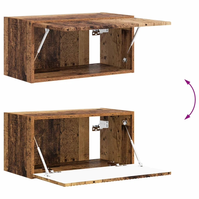 TV Cabinet Set 8 pcs Old Wood Engineered Wood