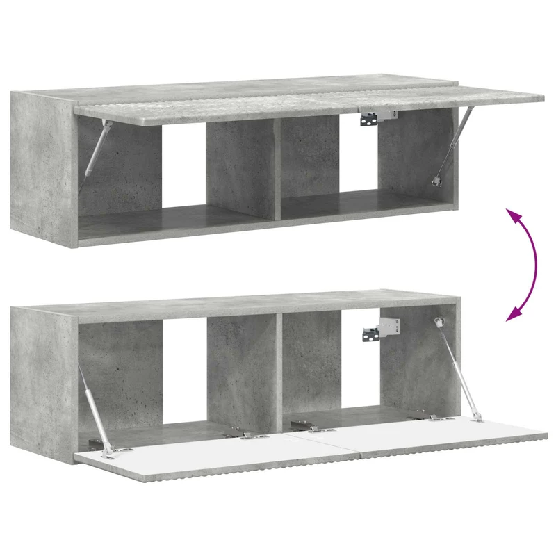 TV Cabinet 8 pcs Concrete Grey