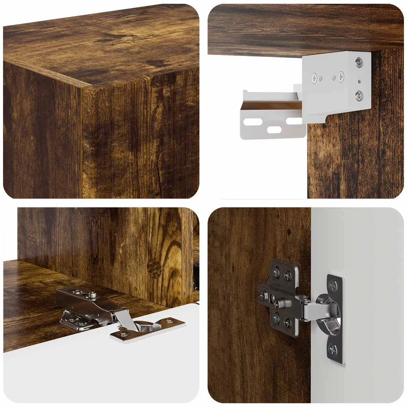 TV Cabinet 8 pcs Smoked Oak Engineered Wood
