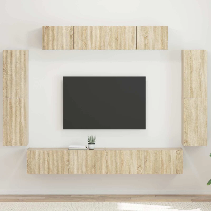 TV Cabinet 8 pcs Sonoma Oak