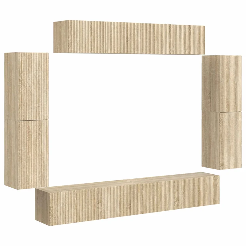 TV Cabinet 8 pcs Sonoma Oak