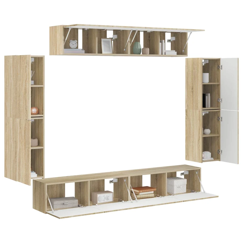 TV Cabinet 8 pcs Sonoma Oak