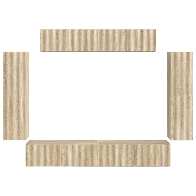 TV Cabinet 8 pcs Sonoma Oak