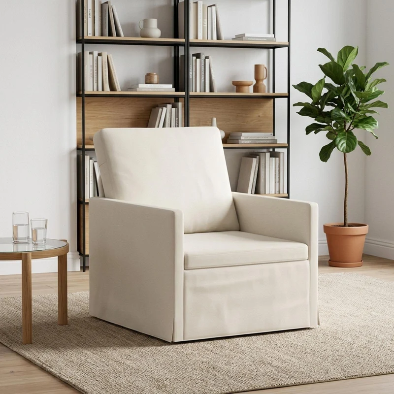 Armchair Cream 70 x 81 x 82 cm Velvet