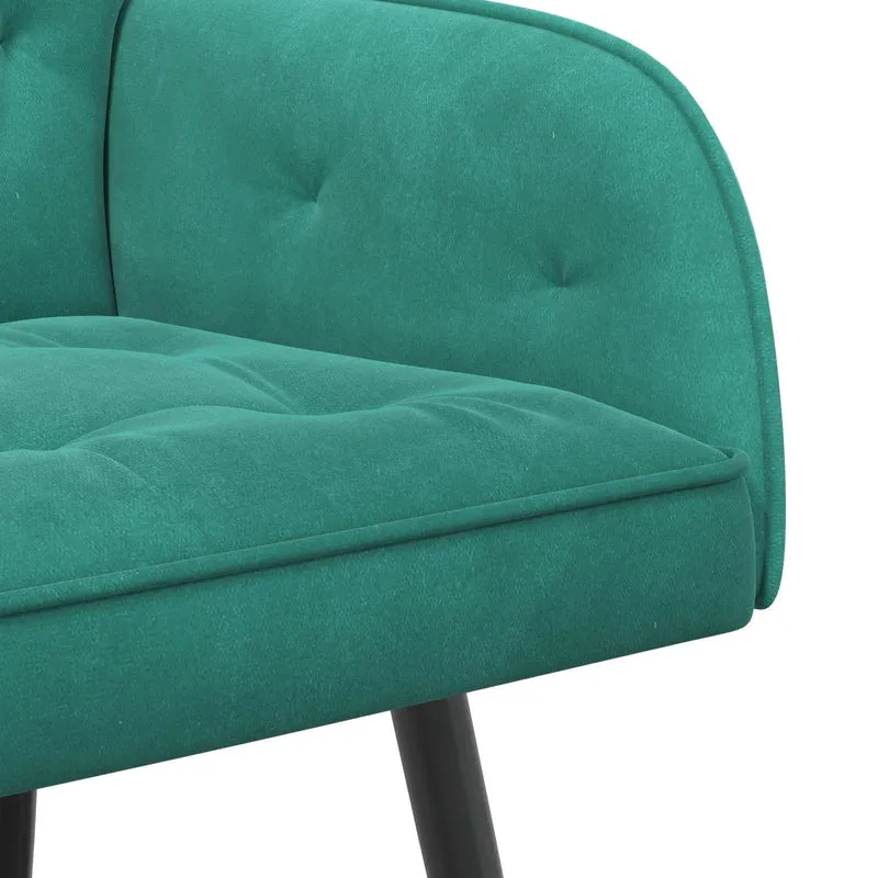 2 Seater Sofa with Metal Legs 2-Seater Turquoise Velvet
